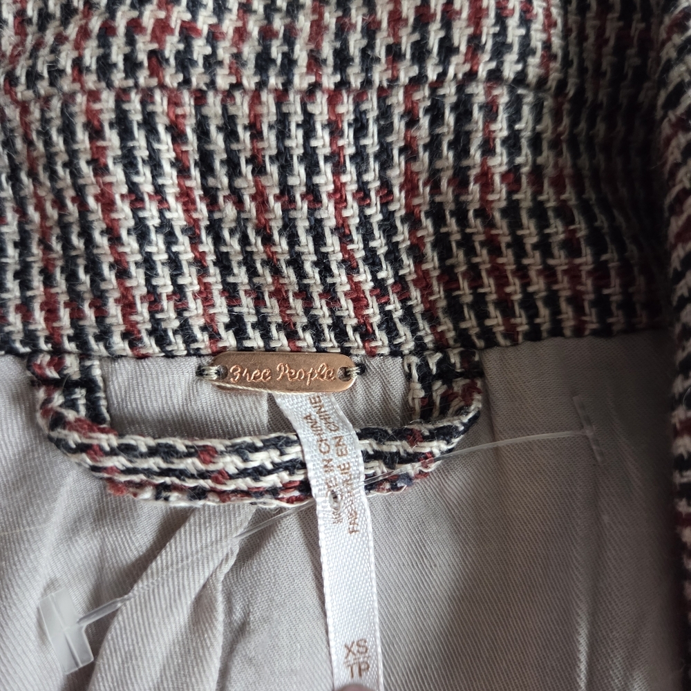Free People Linen Tweed Blazer XS - Picture 12 of 16